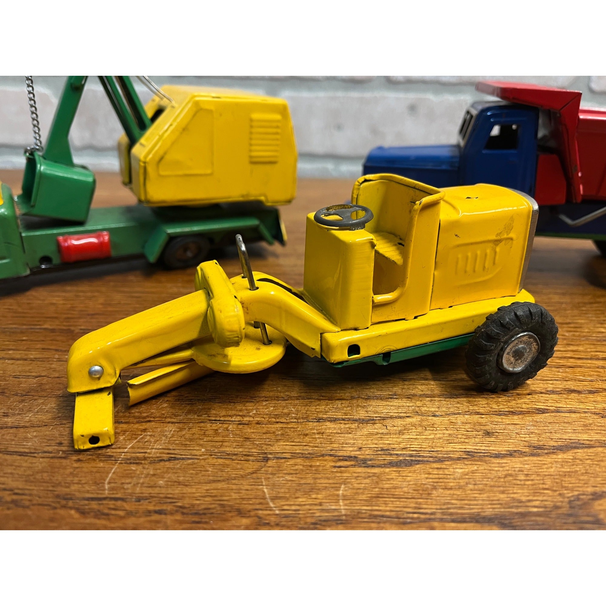 Vintage Japan SSS Tin Litho Friction Construction Toys Shovel Dump Truck - Parts