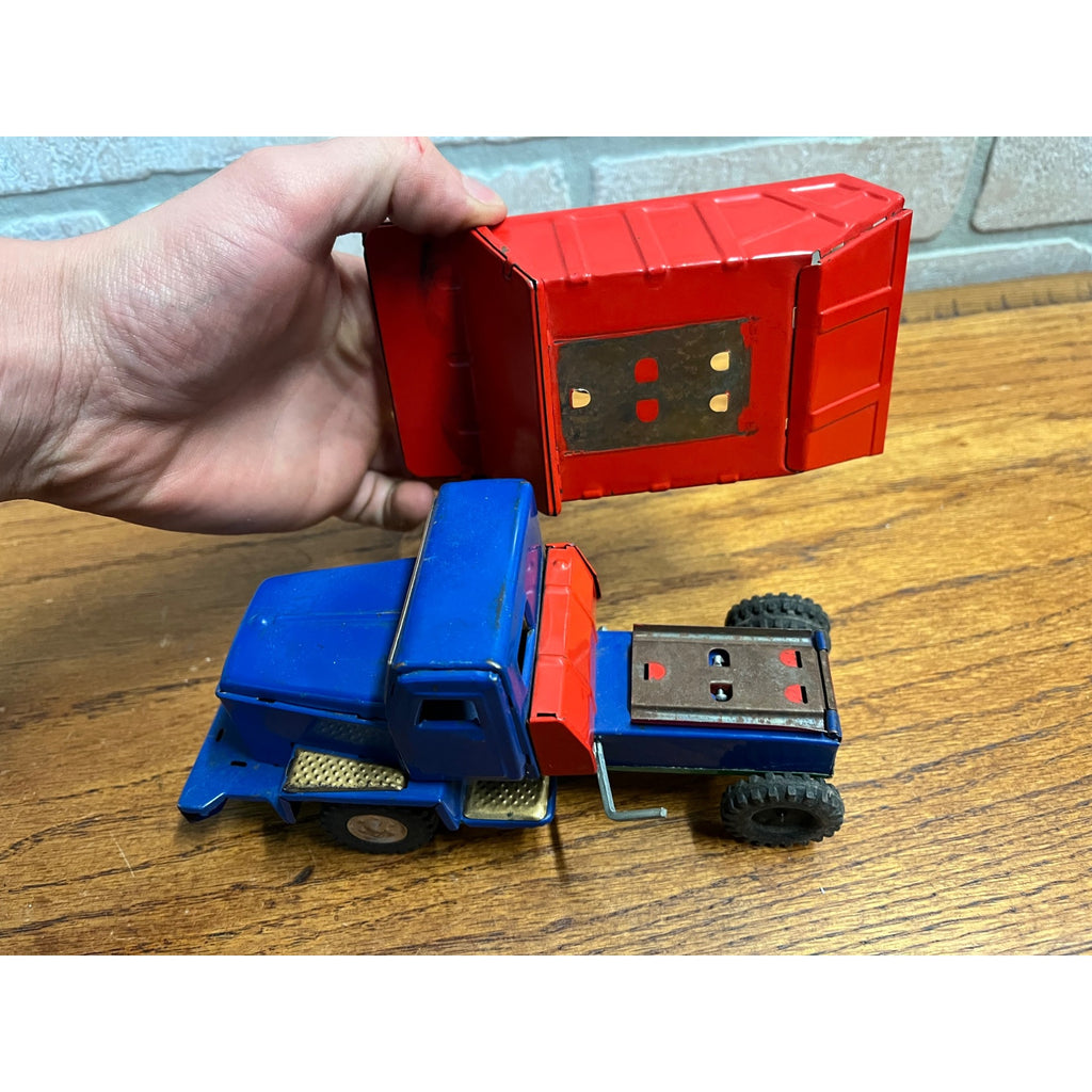 Vintage Japan SSS Tin Litho Friction Construction Toys Shovel Dump Truck - Parts