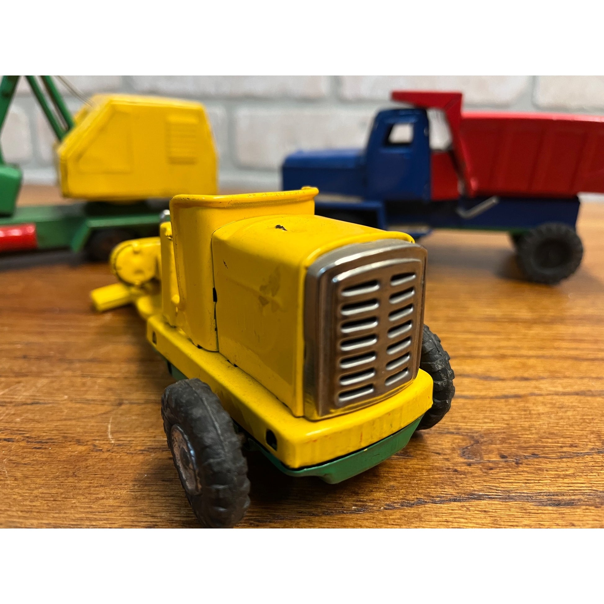 Vintage Japan SSS Tin Litho Friction Construction Toys Shovel Dump Truck - Parts