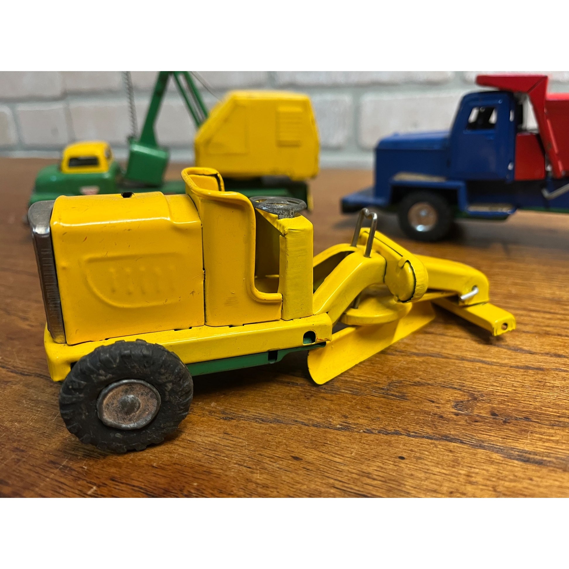 Vintage Japan SSS Tin Litho Friction Construction Toys Shovel Dump Truck - Parts