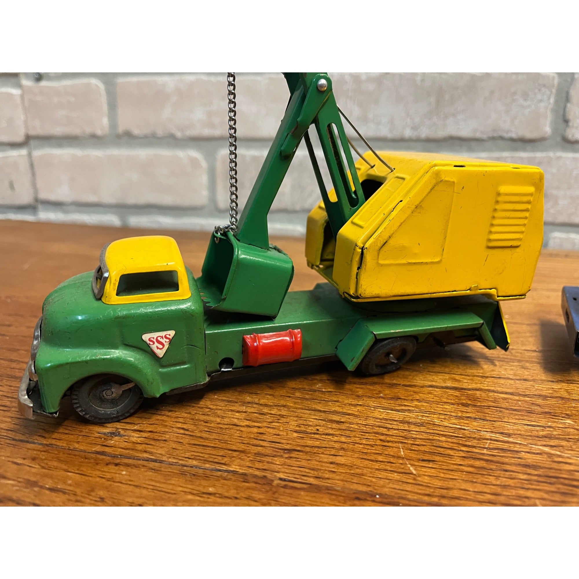 Vintage Japan SSS Tin Litho Friction Construction Toys Shovel Dump Truck - Parts