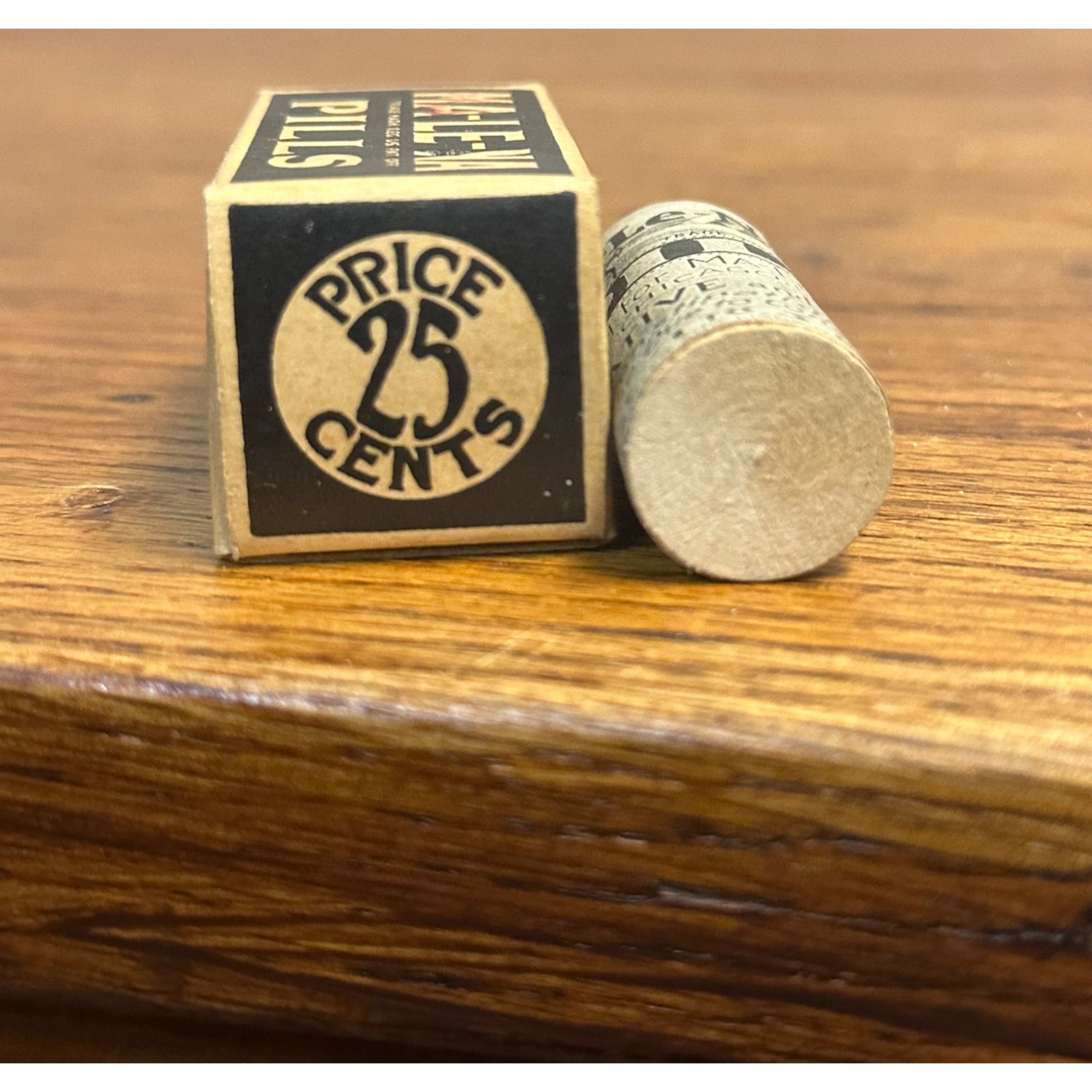 RARE 1920s Antique Quack Medicine Cure Ma-Le-Na Pills Container Indian + Box