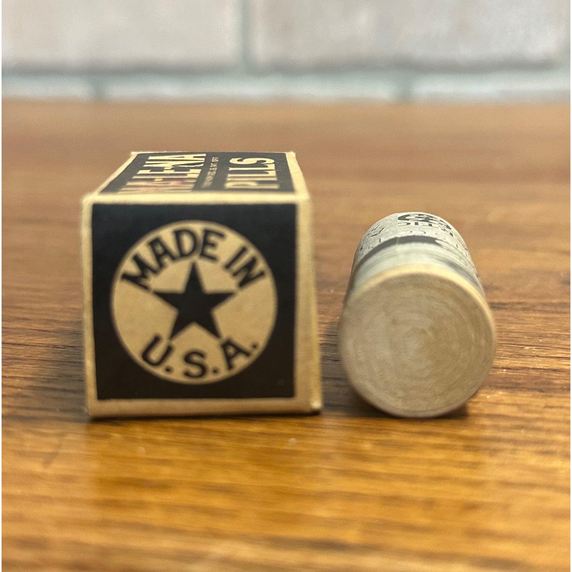 RARE 1920s Antique Quack Medicine Cure Ma-Le-Na Pills Container Indian + Box