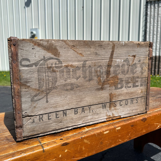 Vintage Wooden Beer Crate Hochgreve’s Brewing Green Bay Wisconsin Wood Box