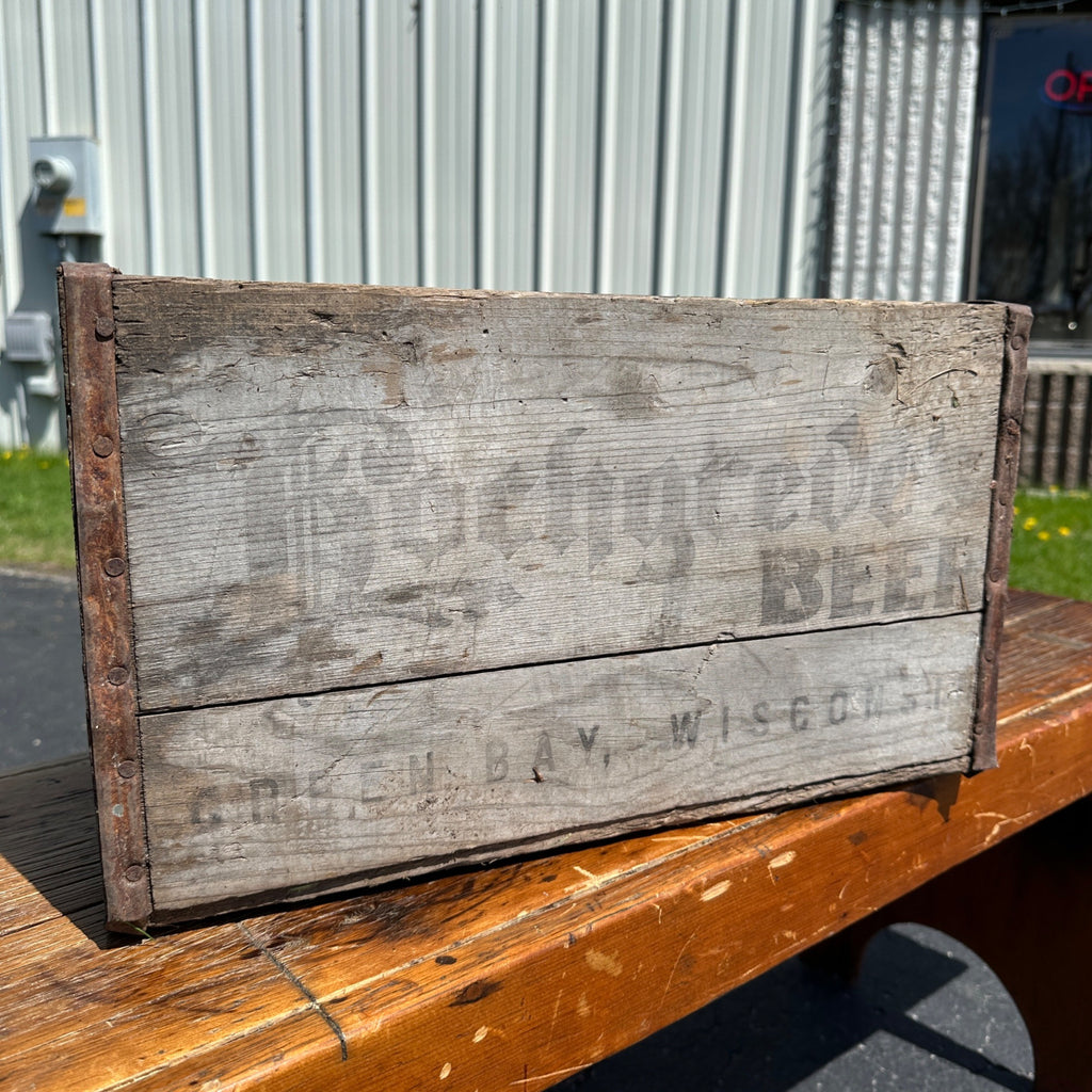 Vintage Wooden Beer Crate Hochgreve’s Brewing Green Bay Wisconsin Wood Box
