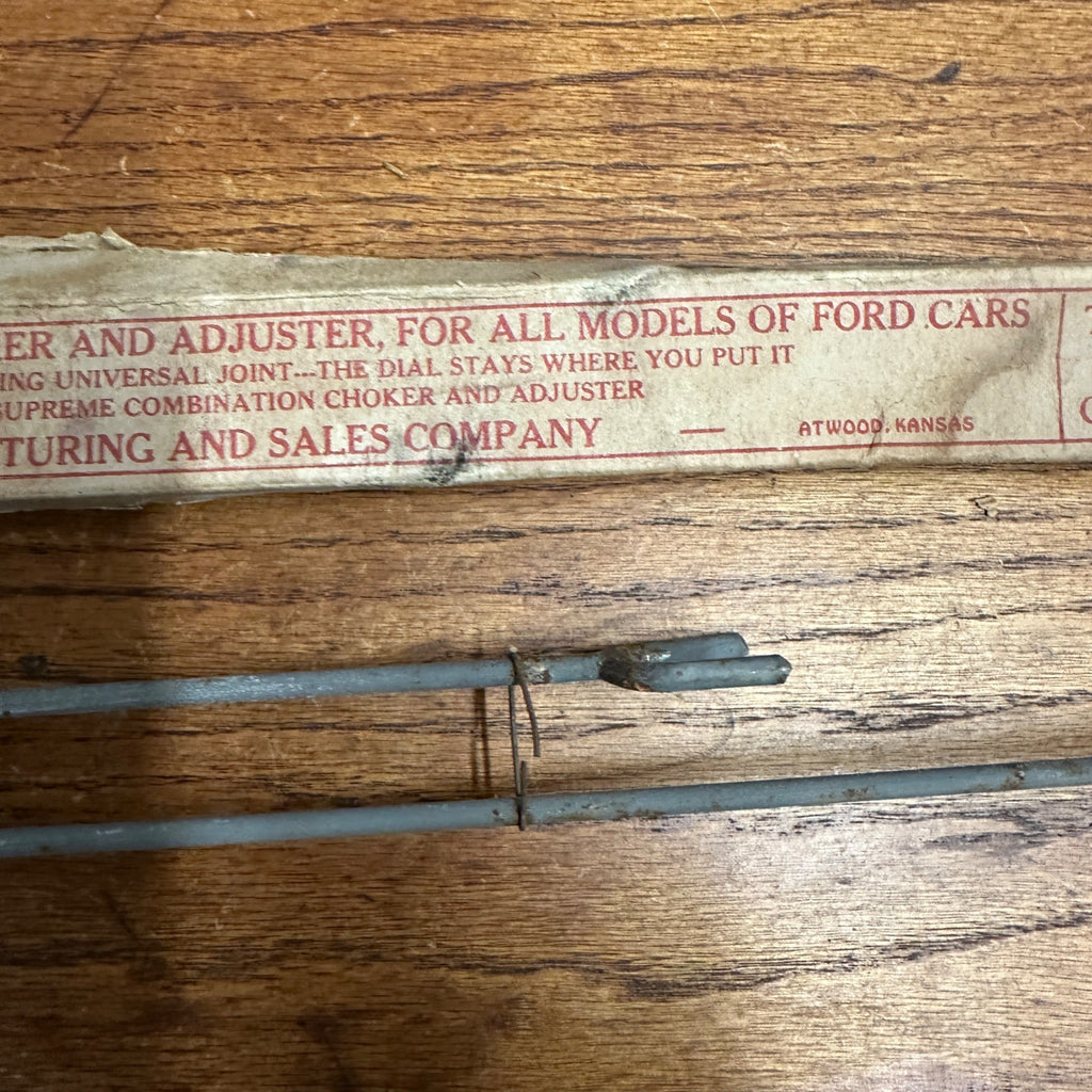 Original FORD Supreme Combination Carbureter Choker & Adjuster - Youngblood Mfg