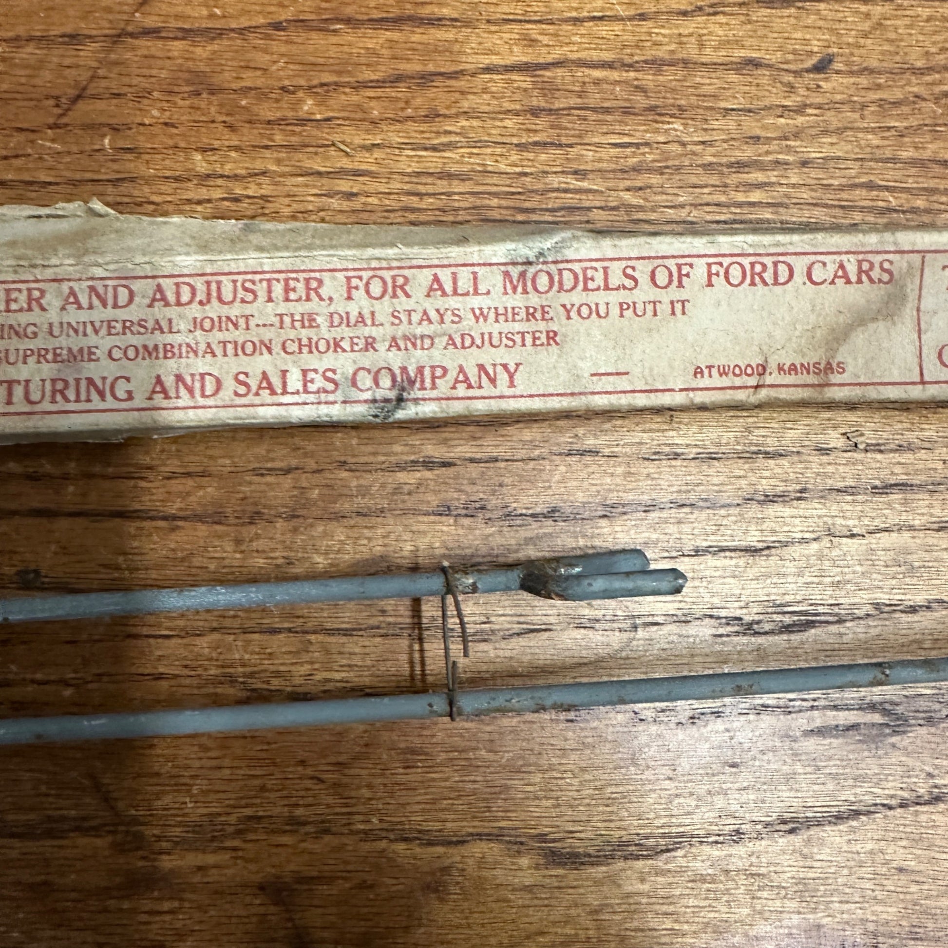 Original FORD Supreme Combination Carbureter Choker & Adjuster - Youngblood Mfg