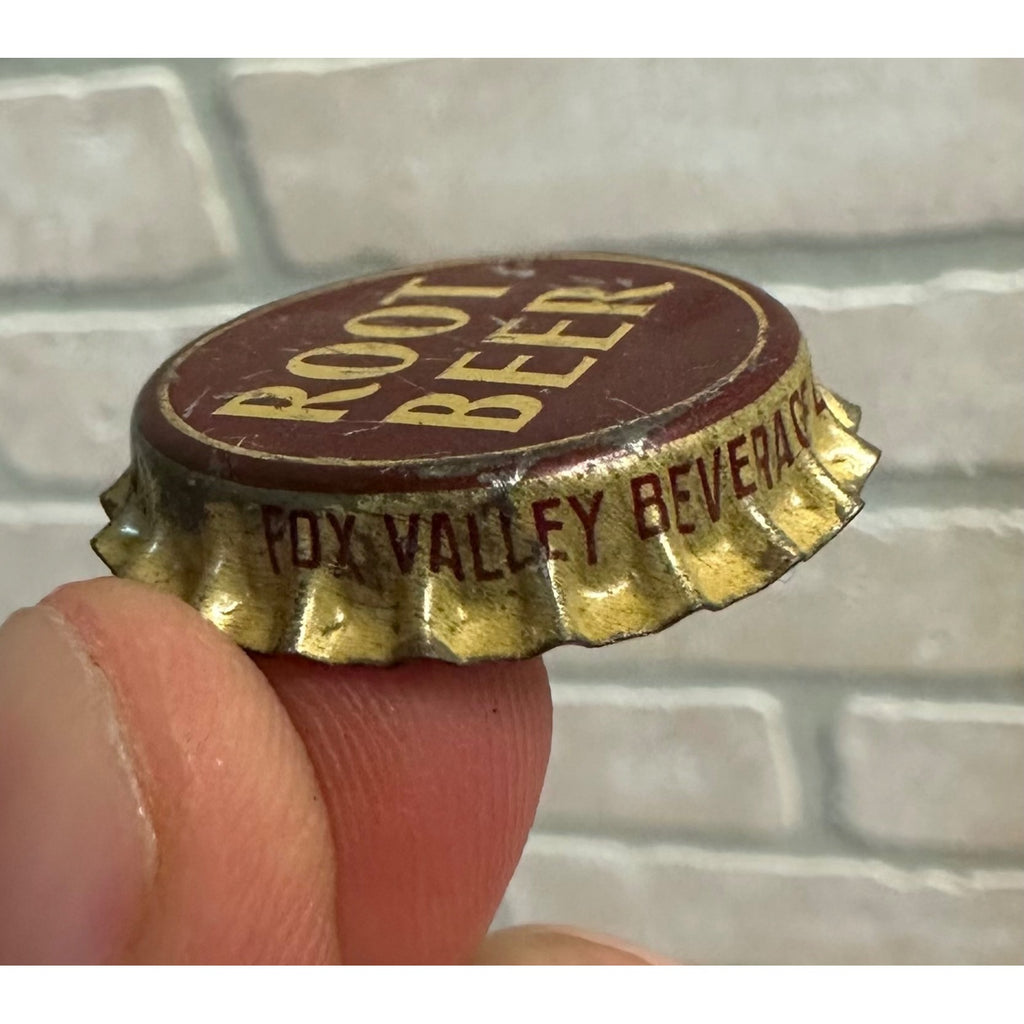 RARE Vintage 1950s Fox Valley Beverages Co. Root Beer Bottle Cap Oshkosh WI