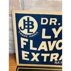Vintage Dr Lynas Flavoring Extracts Maple-O Litho Cardstock Signs General Store