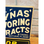 Vintage Dr Lynas Flavoring Extracts Maple-O Litho Cardstock Signs General Store
