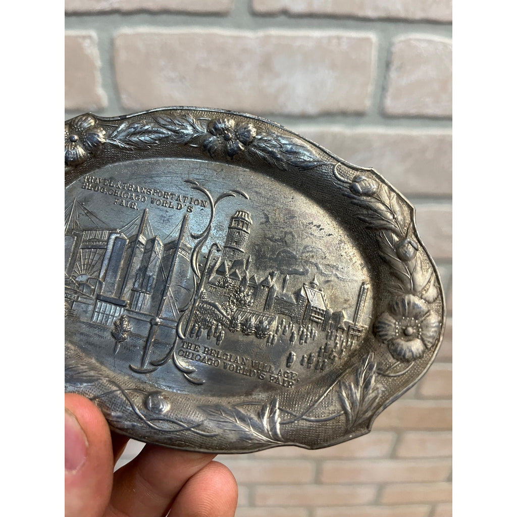 1934 Chicago Worlds Fair Travel and Transportation Belgian Village Coin Tray
