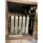 Antique 1890s Oak Telephone 5-Bar Magneto Ringer Box Old Phone Vintage