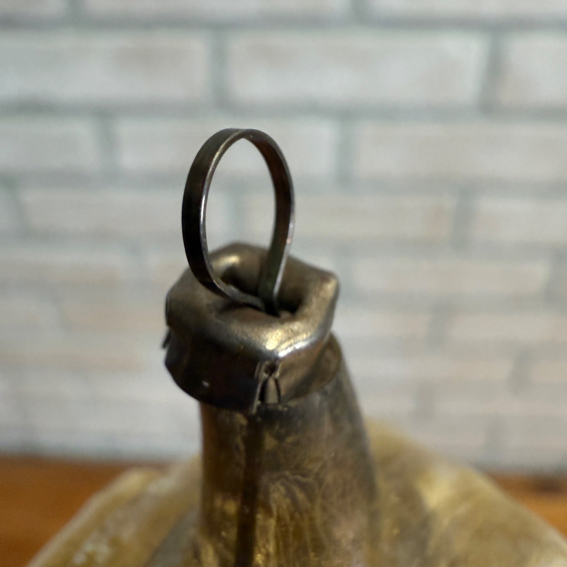 Vintage Cream Silvered Flower Spritz Cookie Christmas Ornament