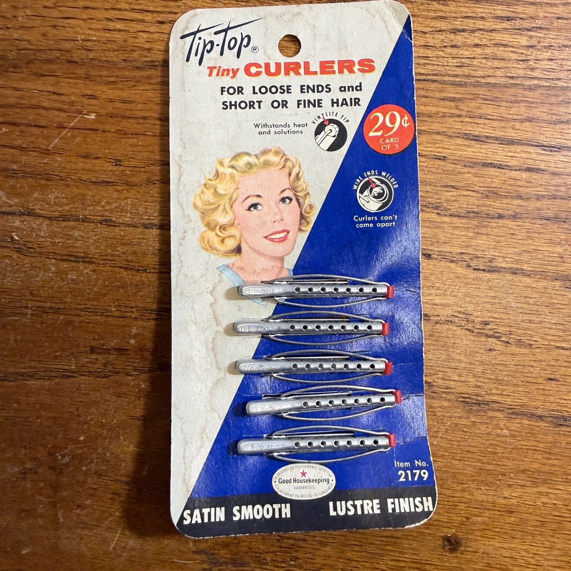 Vintage 1940s Tip Top Curlers 6 Pack Pure Aluminum WWII Era NOS New Old Stock
