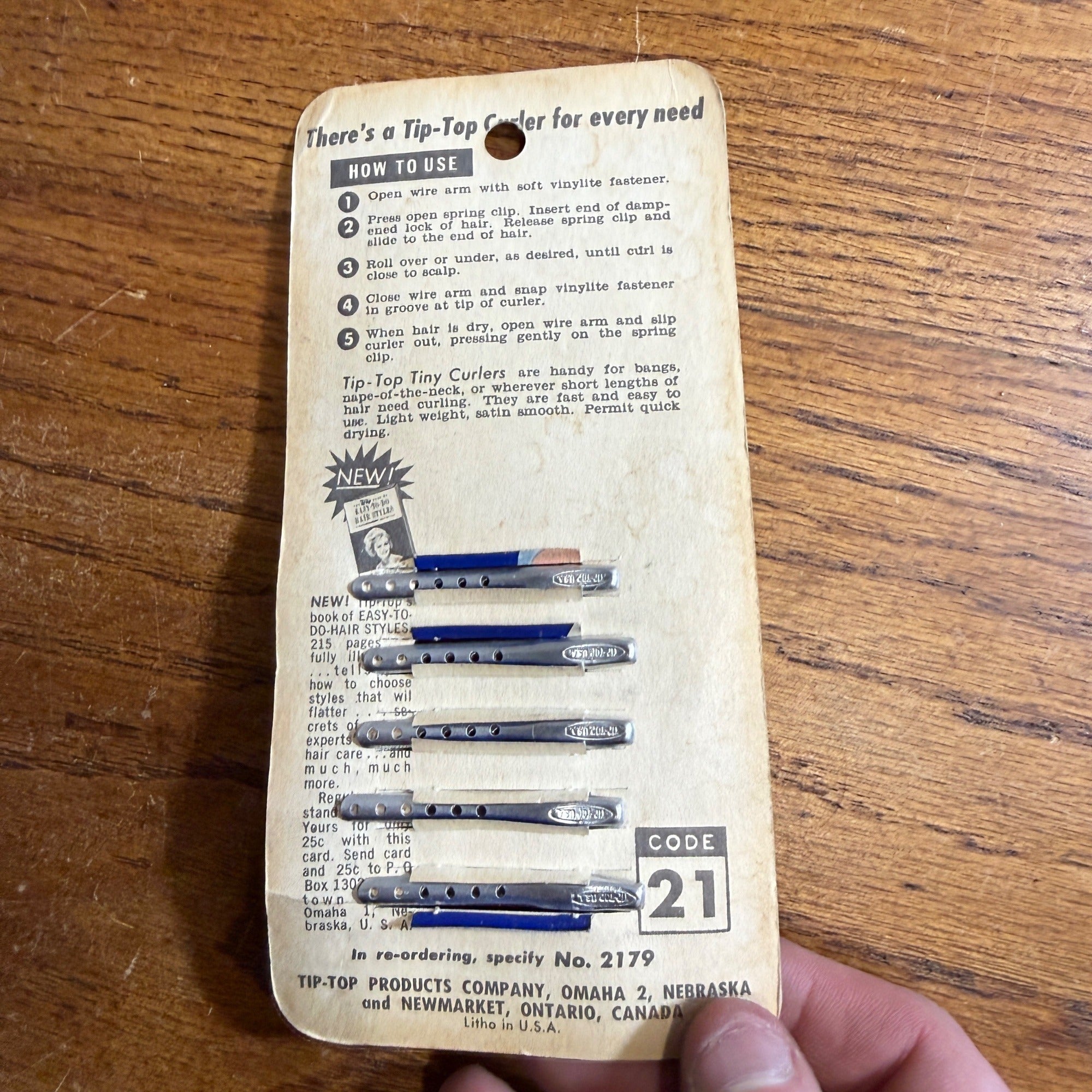 Vintage 1940s Tip Top Curlers 6 Pack Pure Aluminum WWII Era NOS New Old Stock