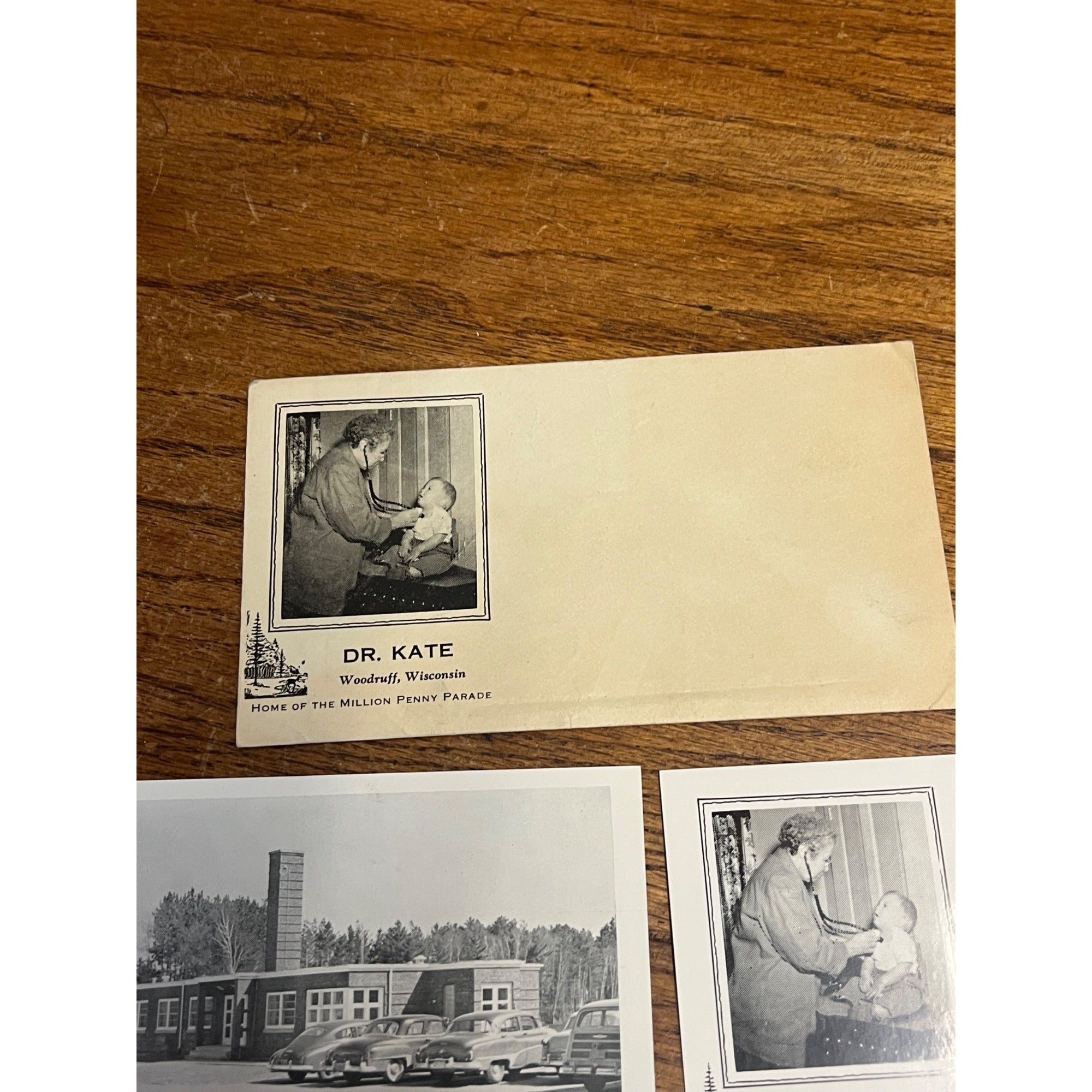 Vintage Woodruff Wisconsin Postcards Lot (4) Penny parade Lakeland Hospital