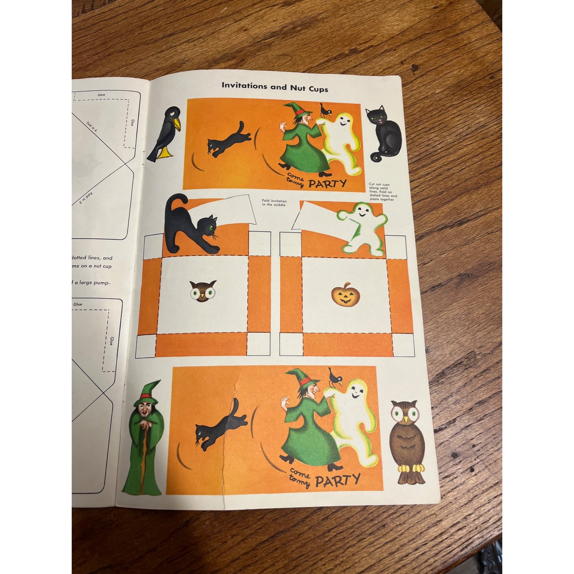 Vintage Halloween Childrens Cut Out Party Book Whitman 1954 - Partial