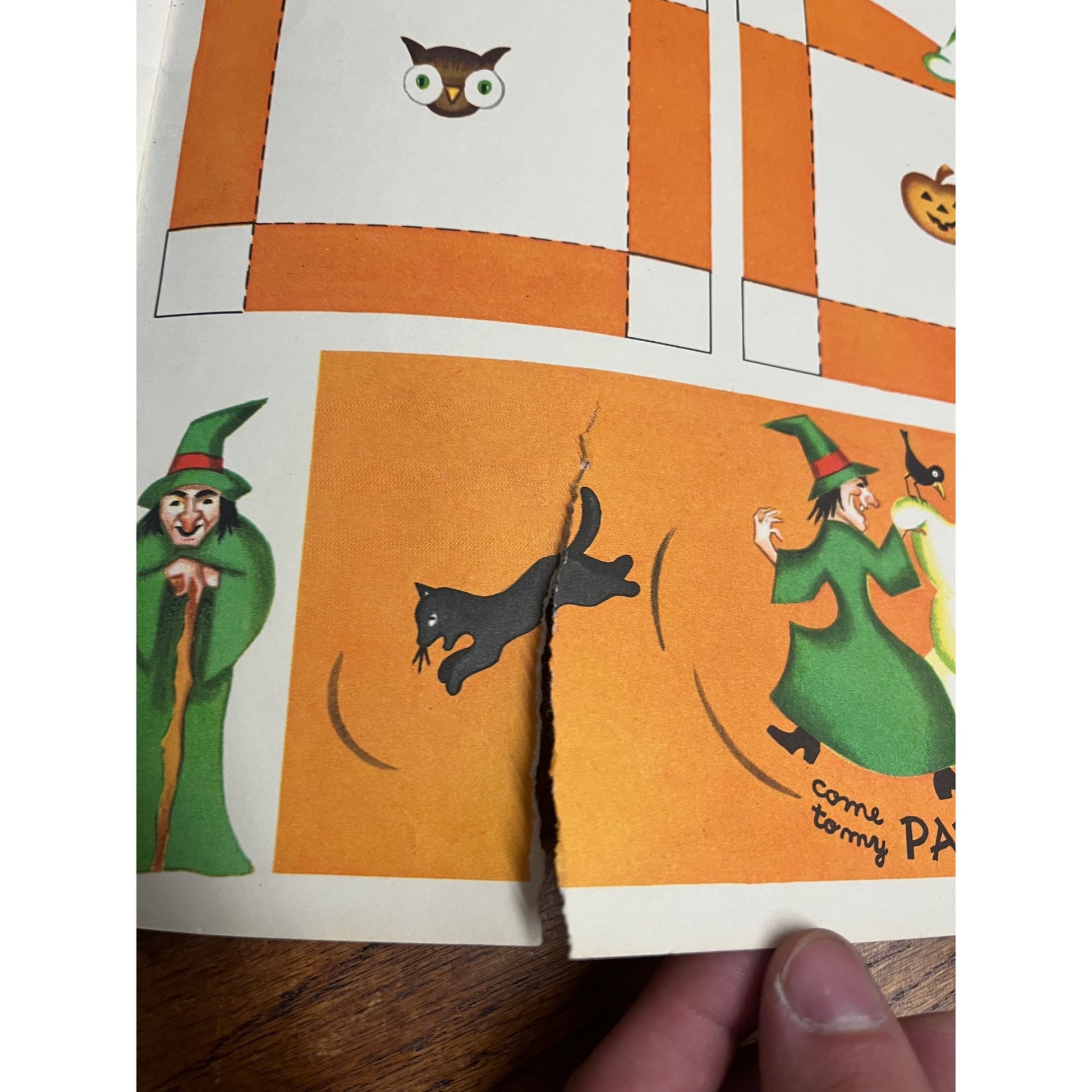 Vintage Halloween Childrens Cut Out Party Book Whitman 1954 - Partial