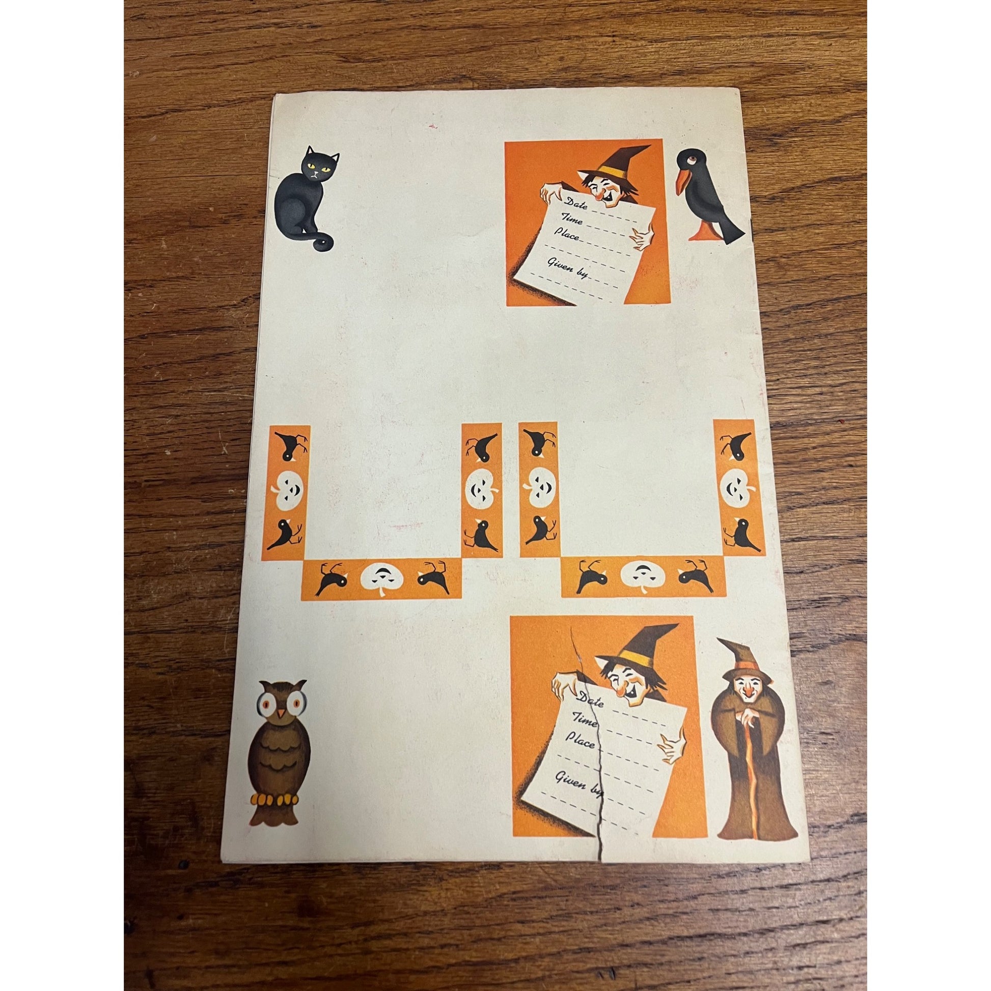 Vintage Halloween Childrens Cut Out Party Book Whitman 1954 - Partial