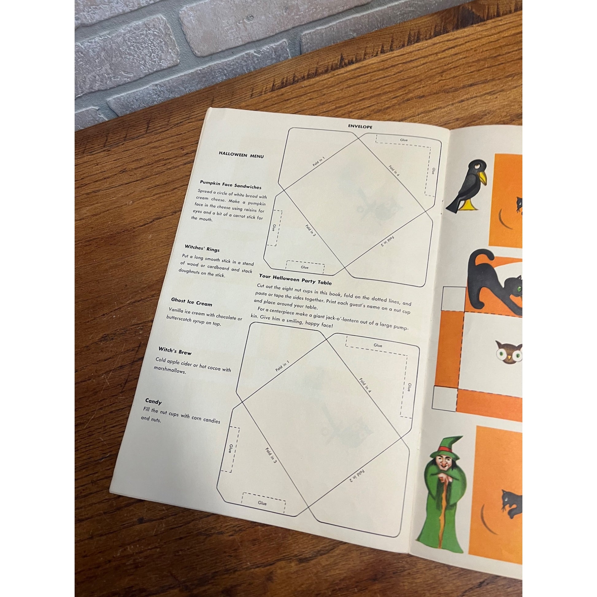 Vintage Halloween Childrens Cut Out Party Book Whitman 1954 - Partial