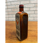 Antique 1913 Lash’s Bitters Tonic Laxative Paper Label Bottle Amber Brown