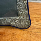 Antique Vintage Silver Plated Picture Photo Frame w/ Velvet for 5" x 7" Photos