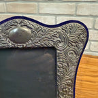 Antique Vintage Silver Plated Picture Photo Frame w/ Velvet for 5" x 7" Photos