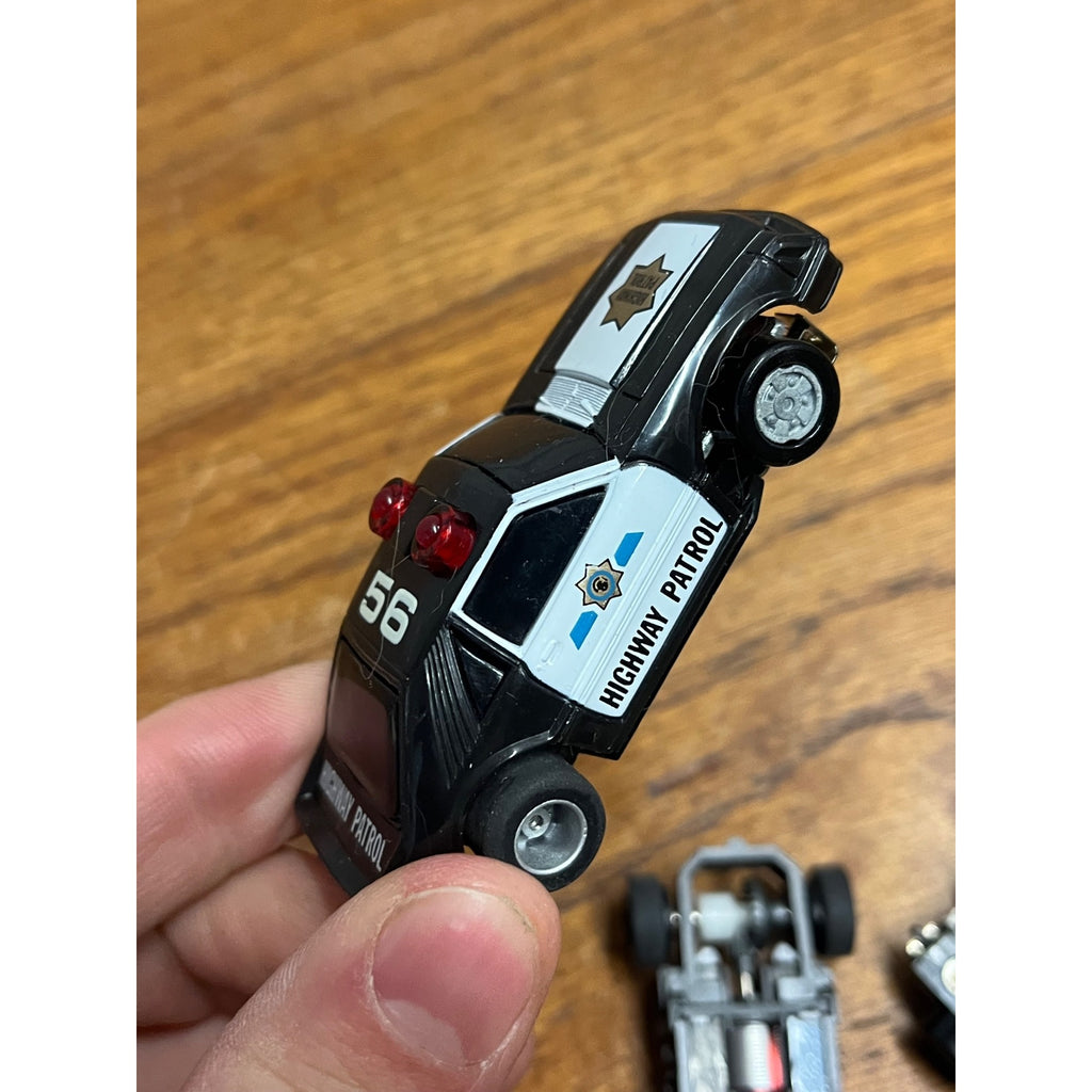 VTG Tyco Highway Patrol #56 Racing Slot Car Toy HO Scale + Other Chassis Parts