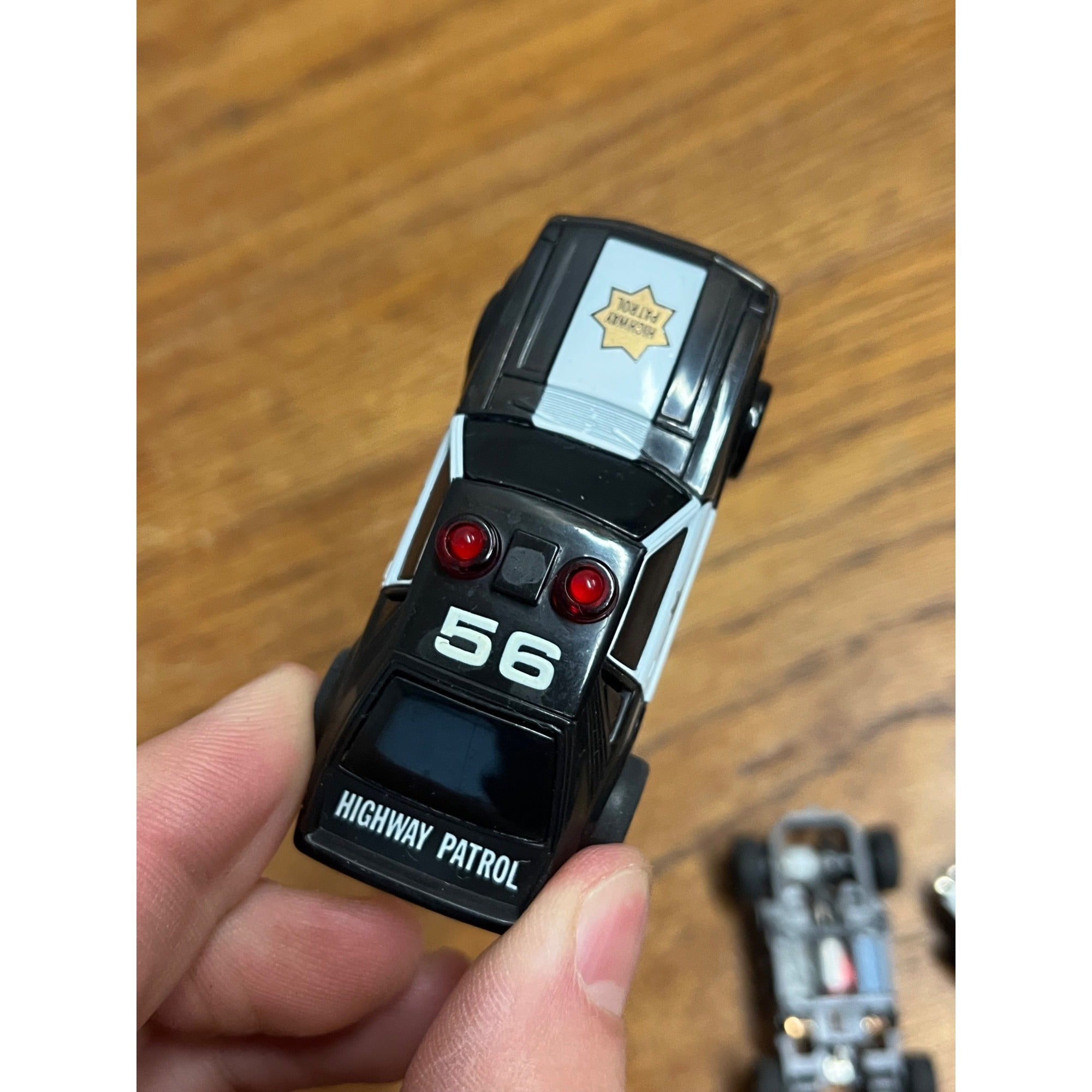 VTG Tyco Highway Patrol #56 Racing Slot Car Toy HO Scale + Other Chassis Parts