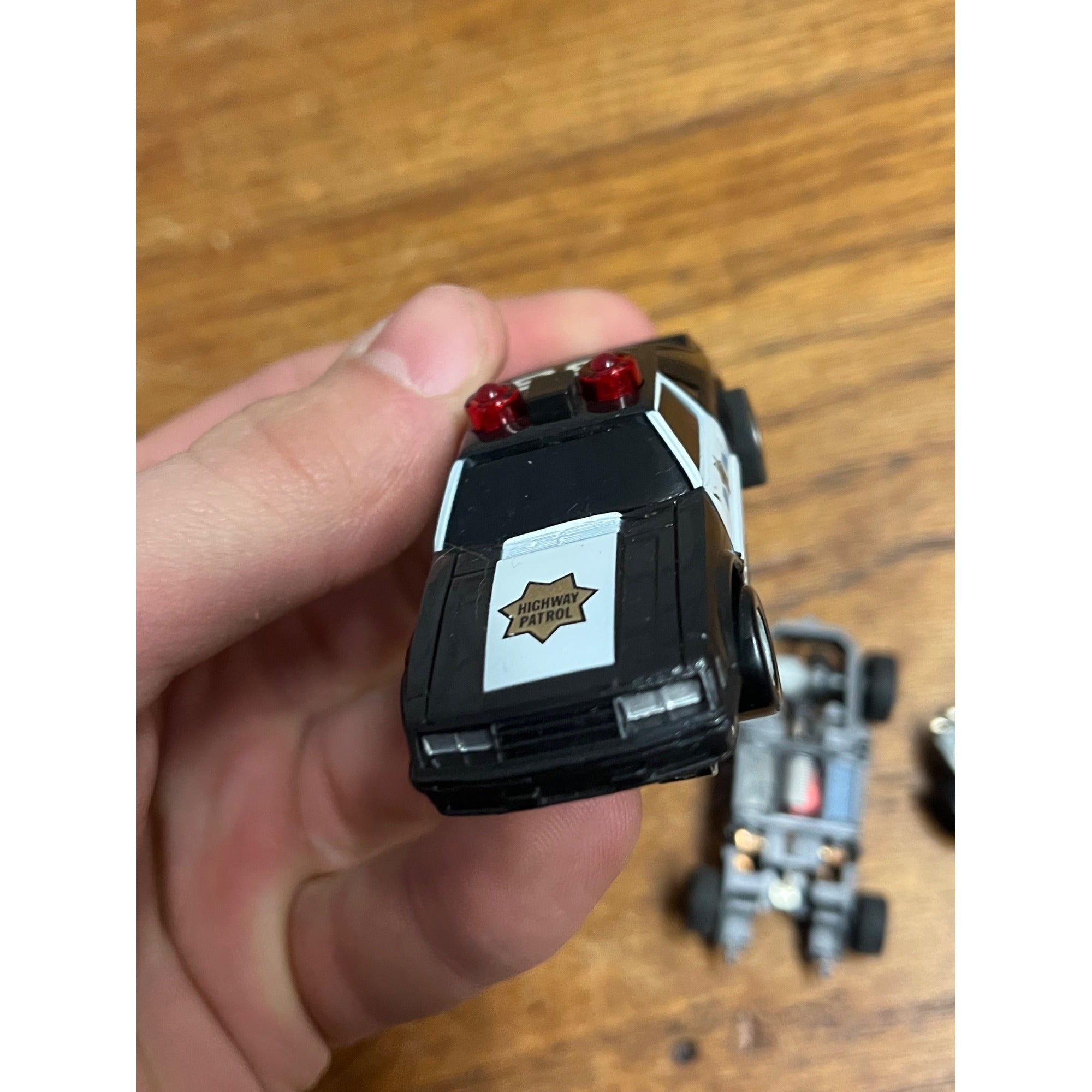 VTG Tyco Highway Patrol #56 Racing Slot Car Toy HO Scale + Other Chassis Parts