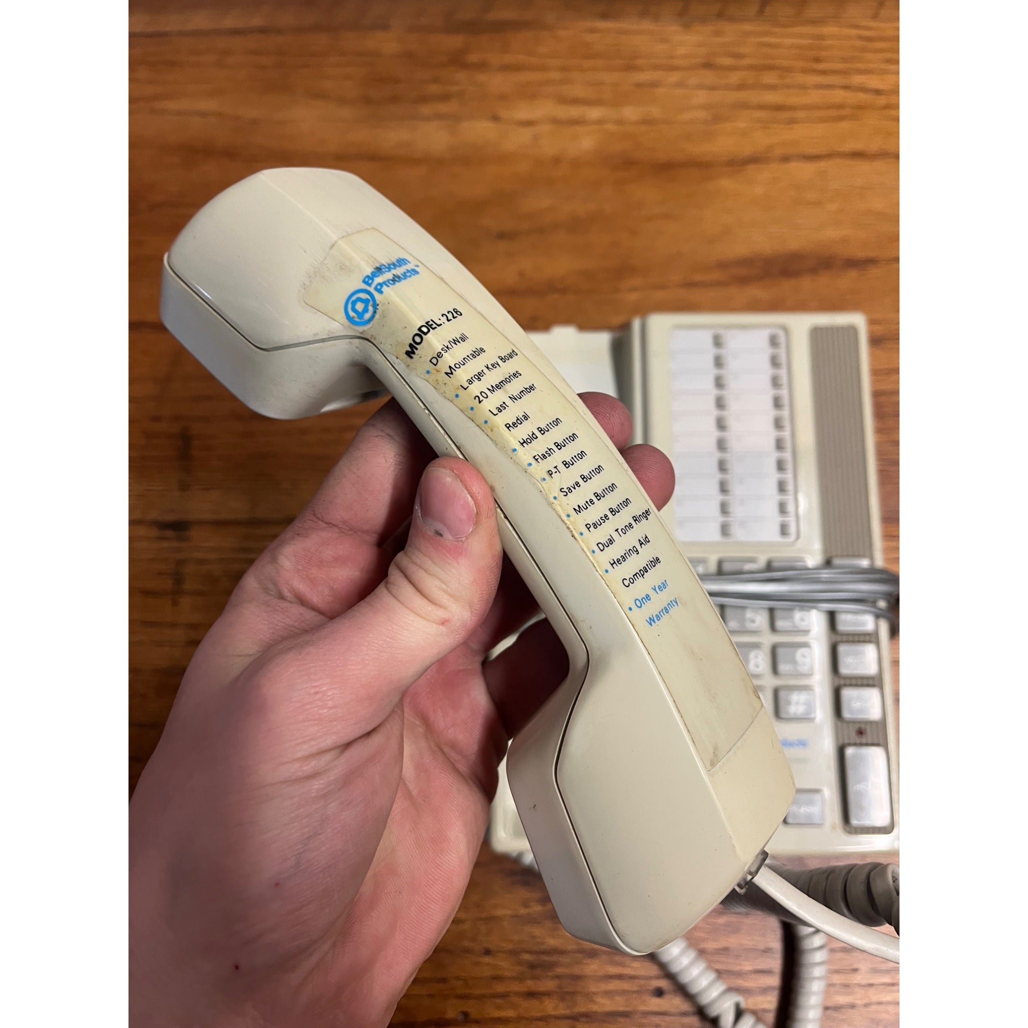 Vintage BellSouth Products Wall/Desk Telephone Model 226 Office 20 Memory