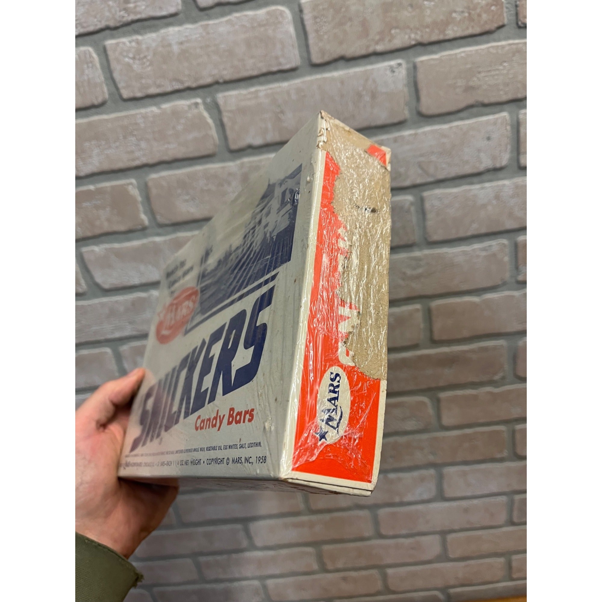 Vintage 1950s Mars Snickers Candy Bar Store Display Advertising Empty Box