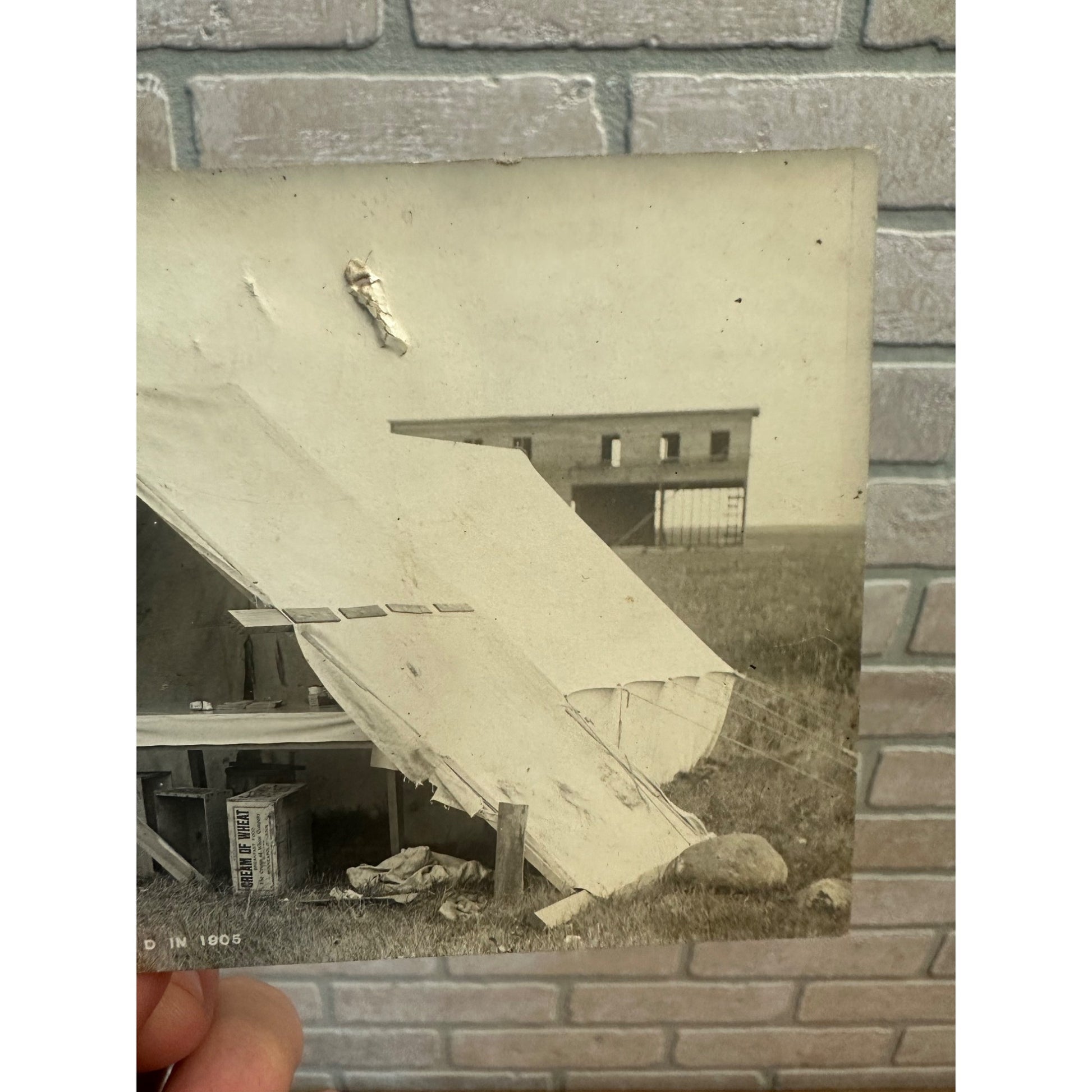 Vintage Jud North Dakota in 1905 Real Photo Postcard RPPC ND Empty Tent