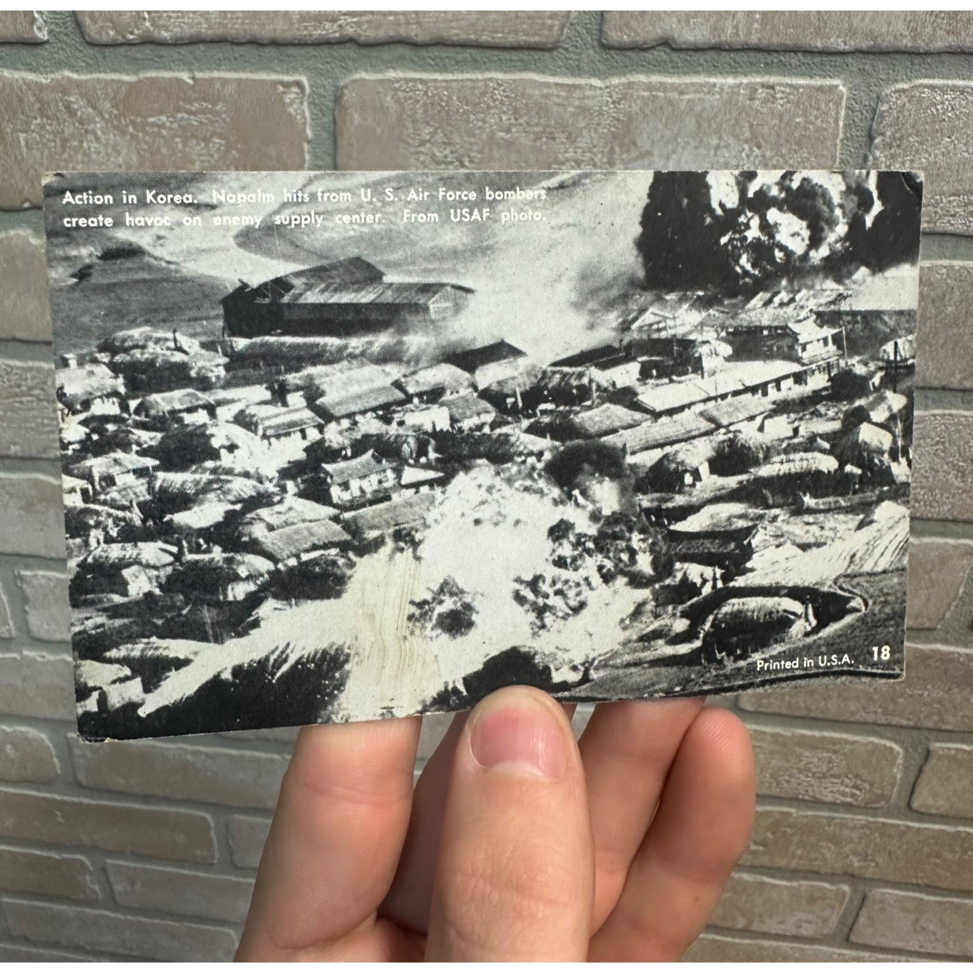 Action in Korea US Air Force USAF Bombers Vintage Postcard Korean War