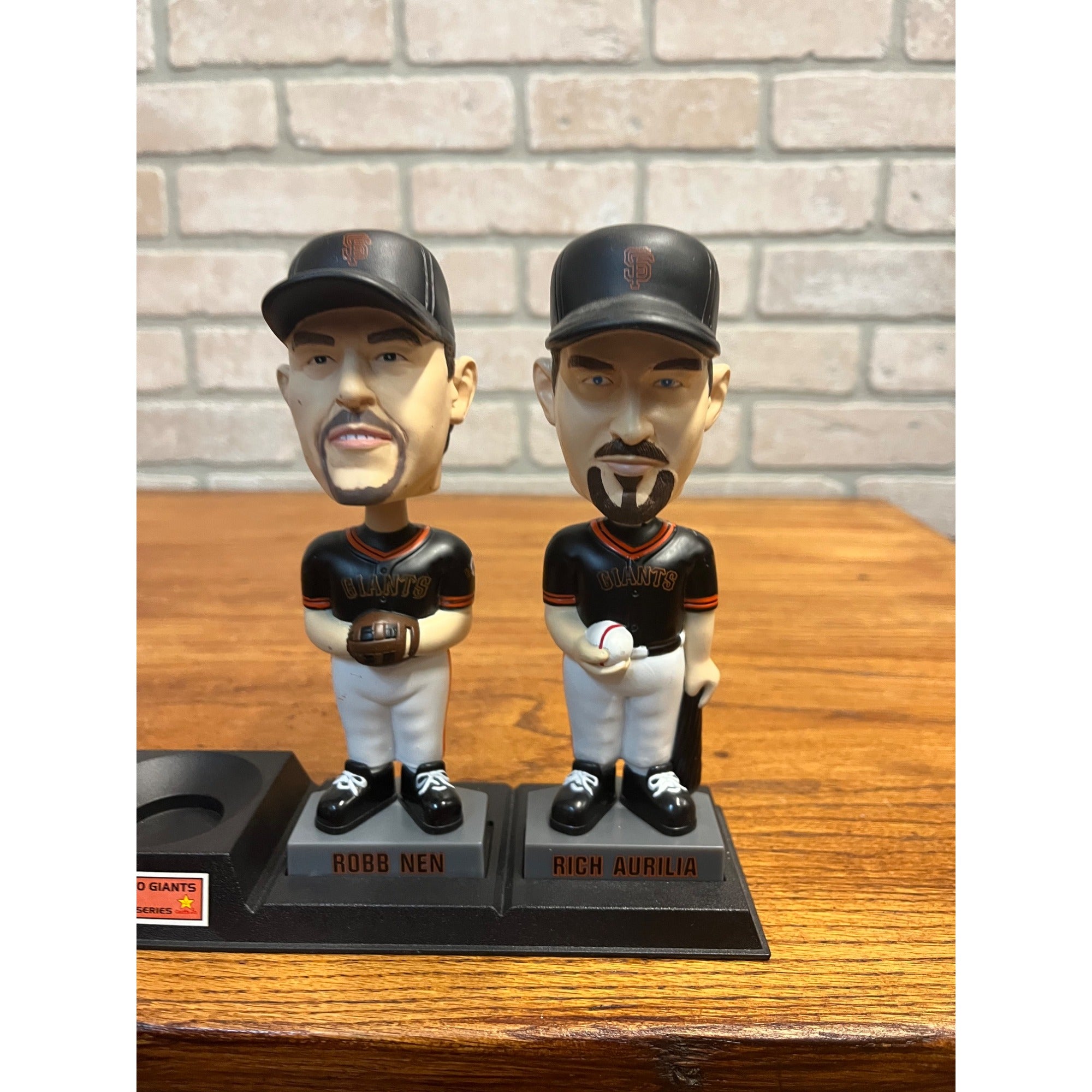 2002 San Francisco Giants MLB Bobblehead Set (4) Carl's Jr. -- Barry Bonds, Nenn