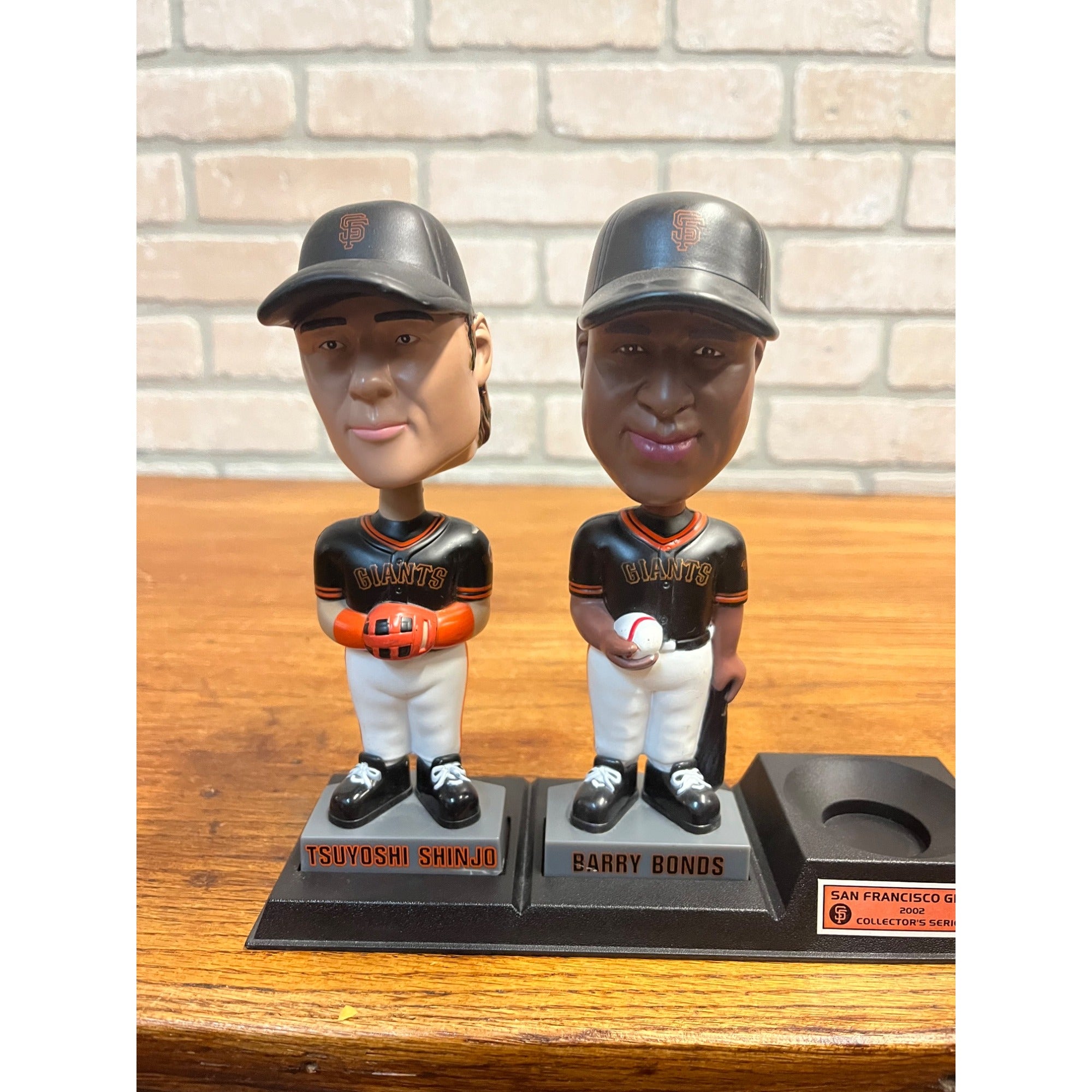 2002 San Francisco Giants MLB Bobblehead Set (4) Carl's Jr. -- Barry Bonds, Nenn