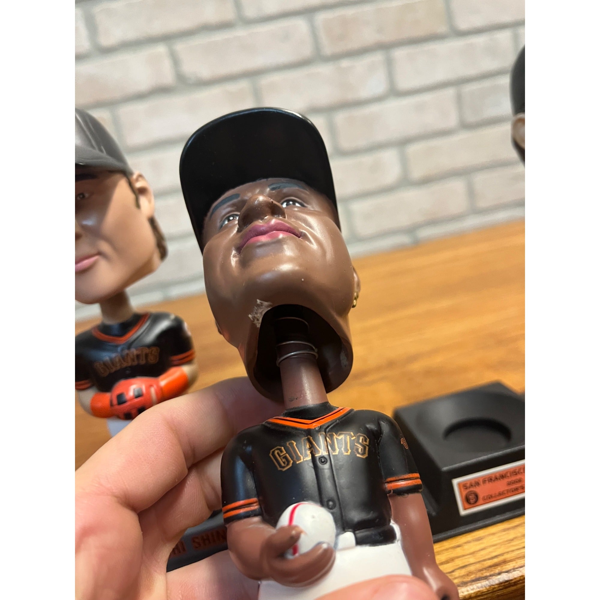 2002 San Francisco Giants MLB Bobblehead Set (4) Carl's Jr. -- Barry Bonds, Nenn