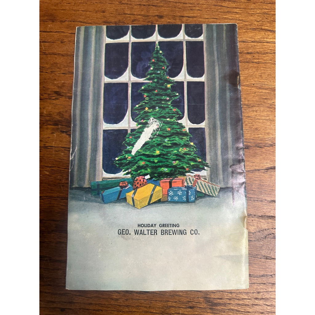 Vintage 1960s Merry Christmas Booklets Geo. Walter Brewing Co Beer Appleton Wis