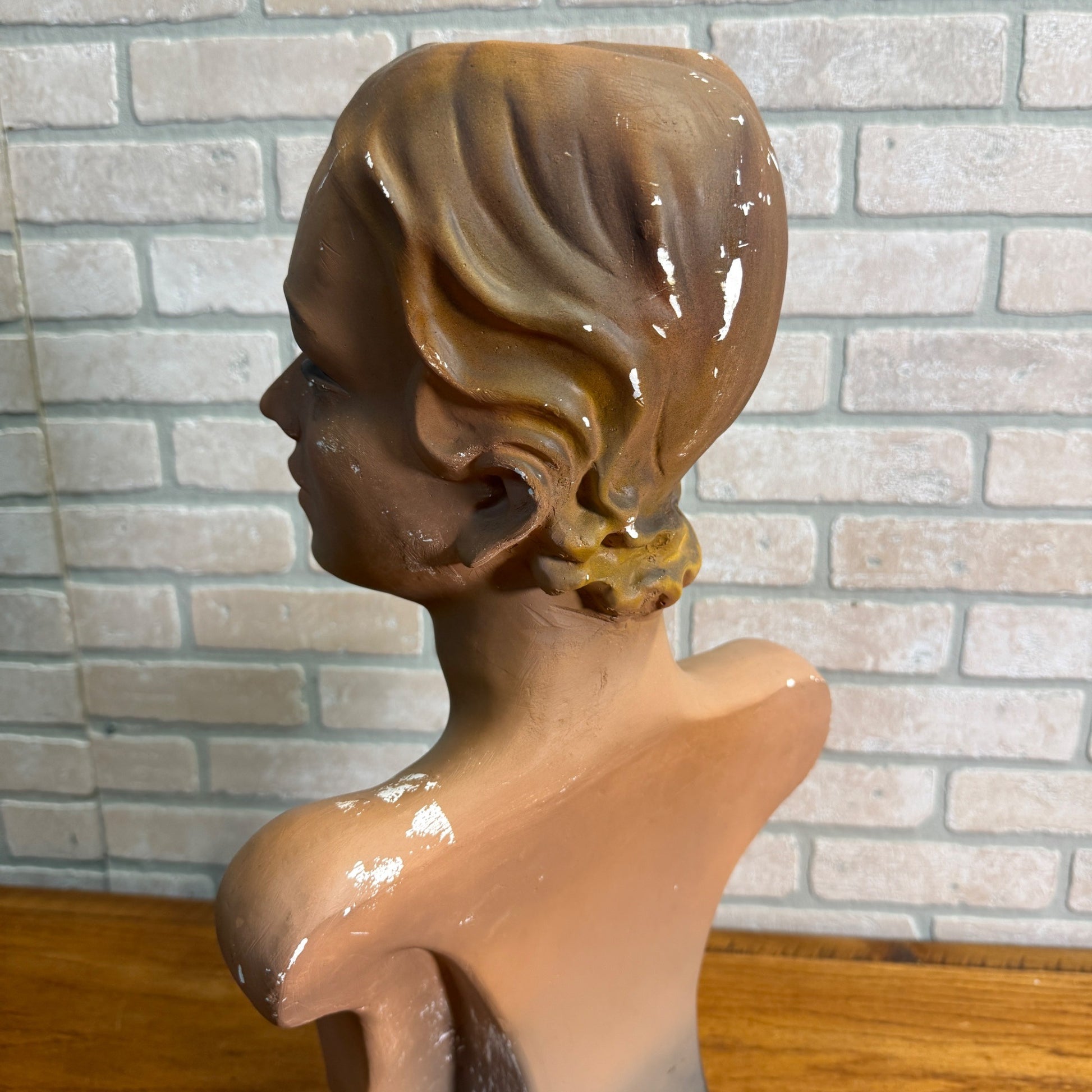 French Vintage Mannequin Bust Advertising Store Display Art Deco 1930s Colifichet Belge