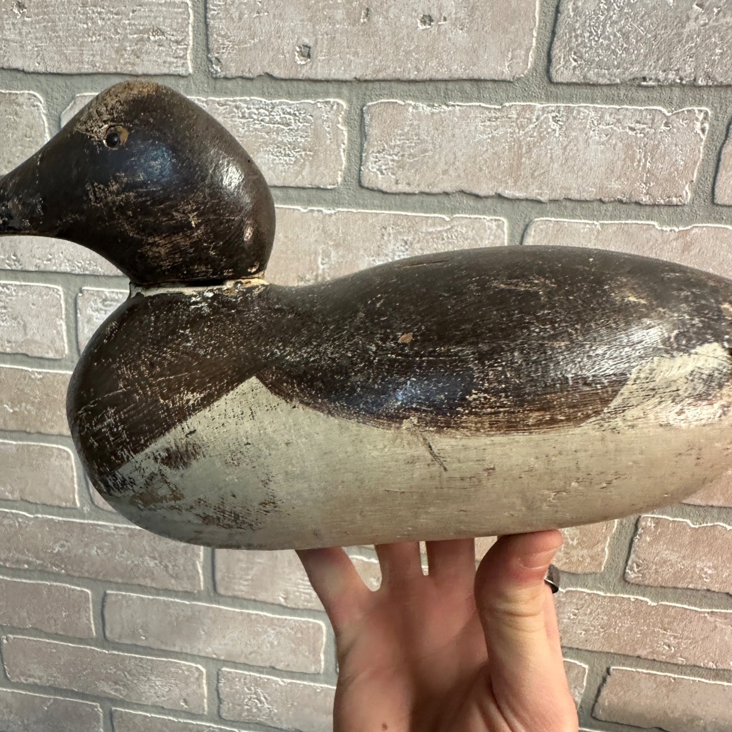 RARE Mason Goldeneye Hen Tack Eye Duck Decoy Wooden Original Paint