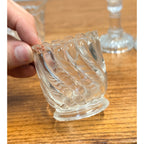 Vintage Child's Glass Tea Time Set Embossed Set of 7