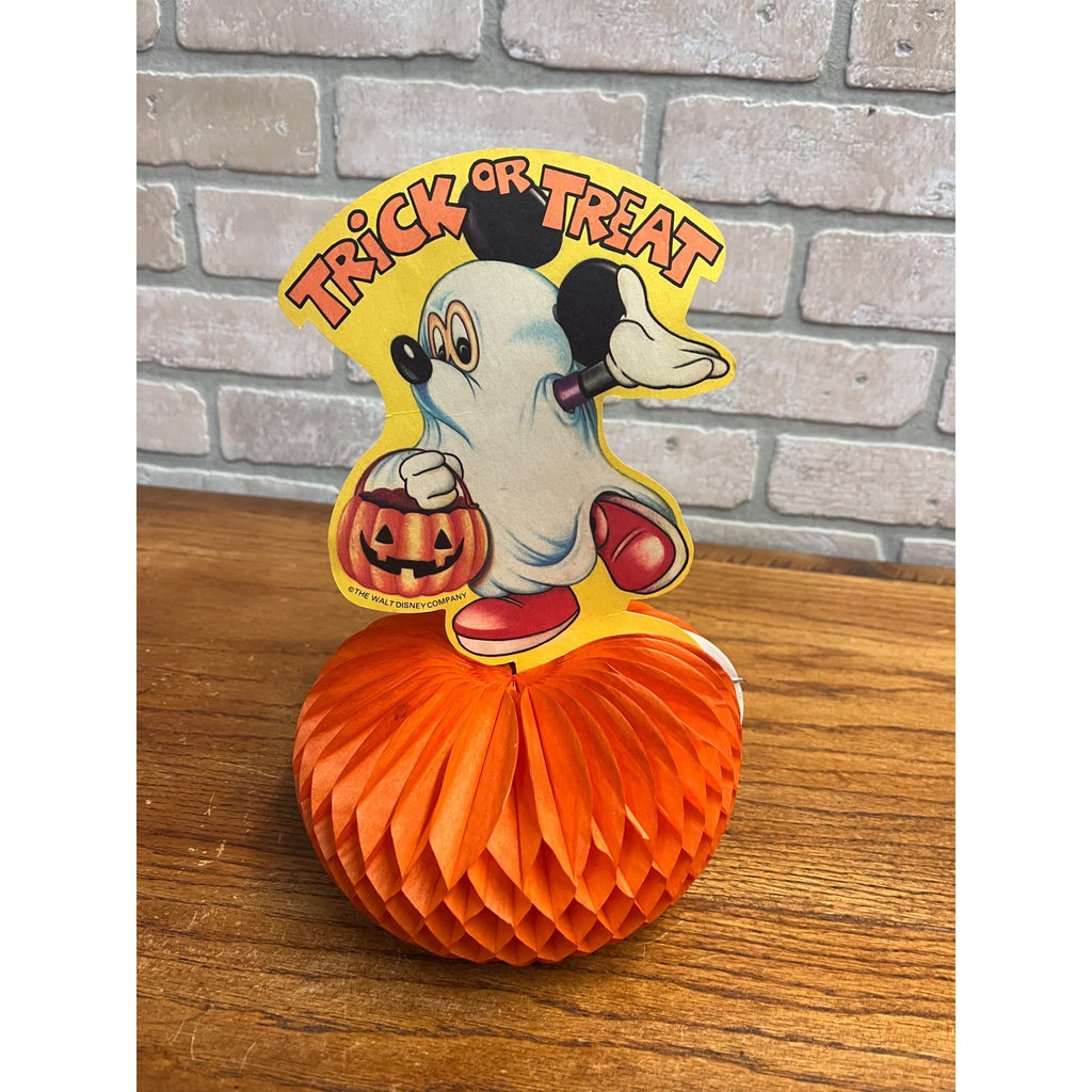 RARE Vintage 1980s Walt Disney Mickey Mouse Halloween Crepe Paper Diecut