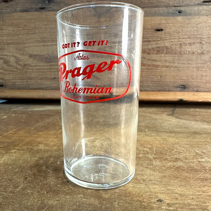 Vintage  1940s 1950s 4.5" Atlas Prager Light Lager Beer Glass