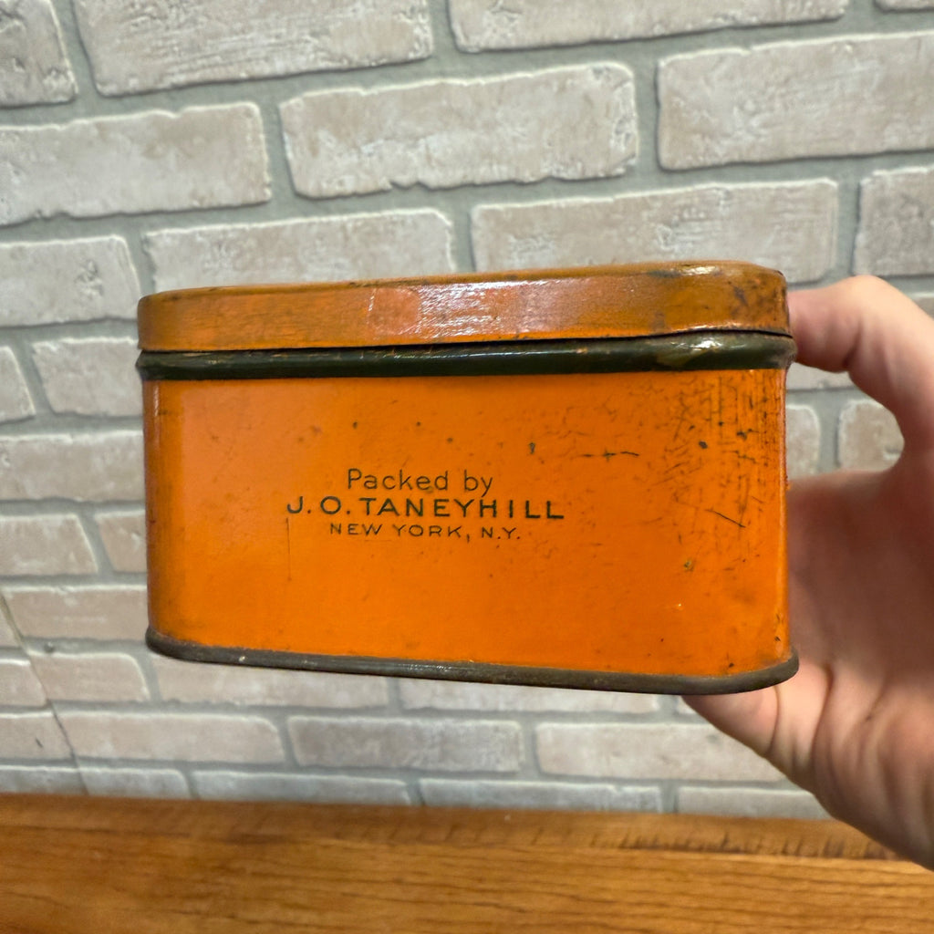 Vintage Taneyhill's Canton Ginger Orange Advertising Box Tin Kitchen