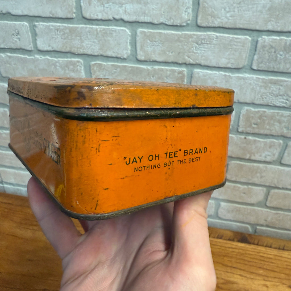 Vintage Taneyhill's Canton Ginger Orange Advertising Box Tin Kitchen