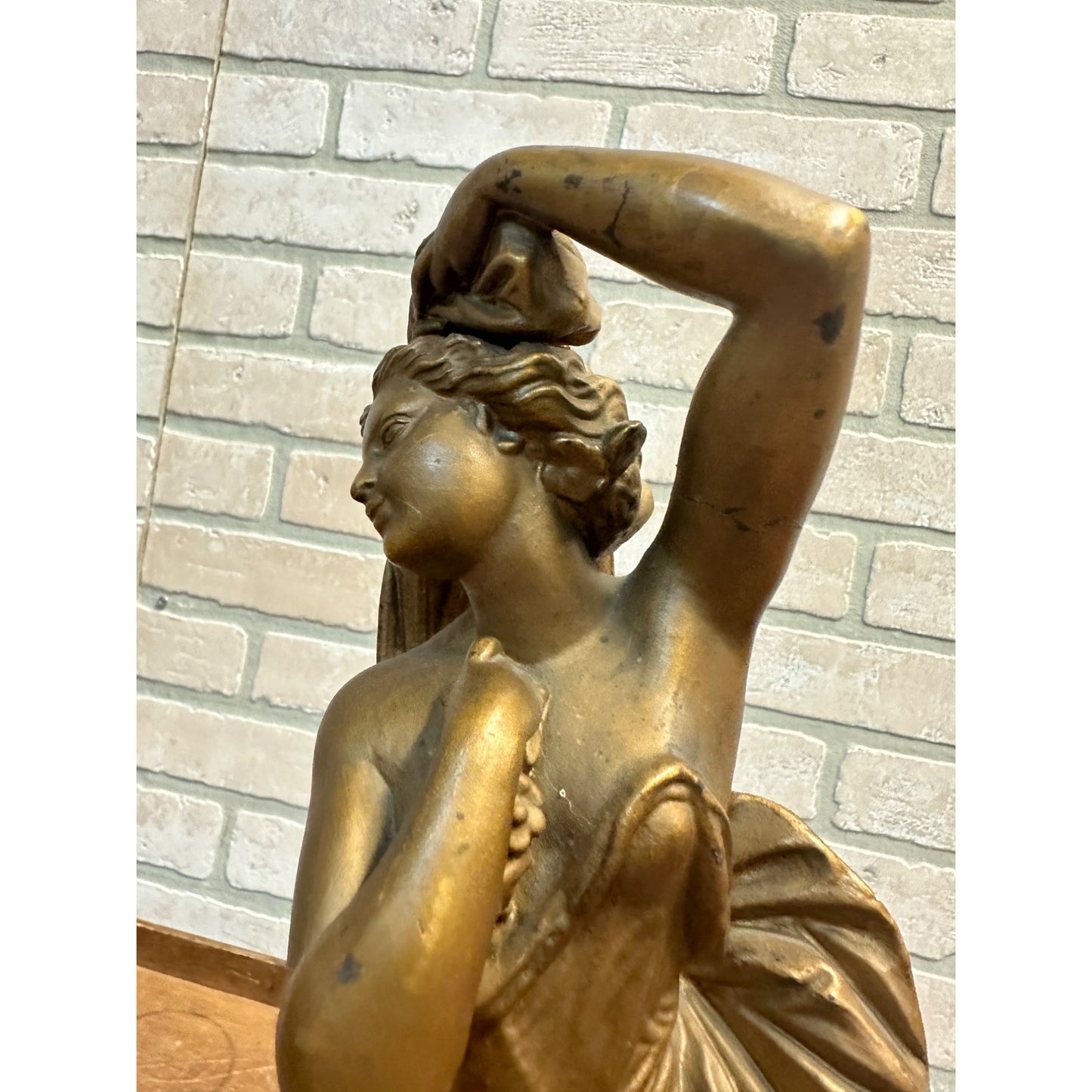 Antique Art Nouveau Woman Goddess Bronze Spelter Statue Sculpture - Moureau?