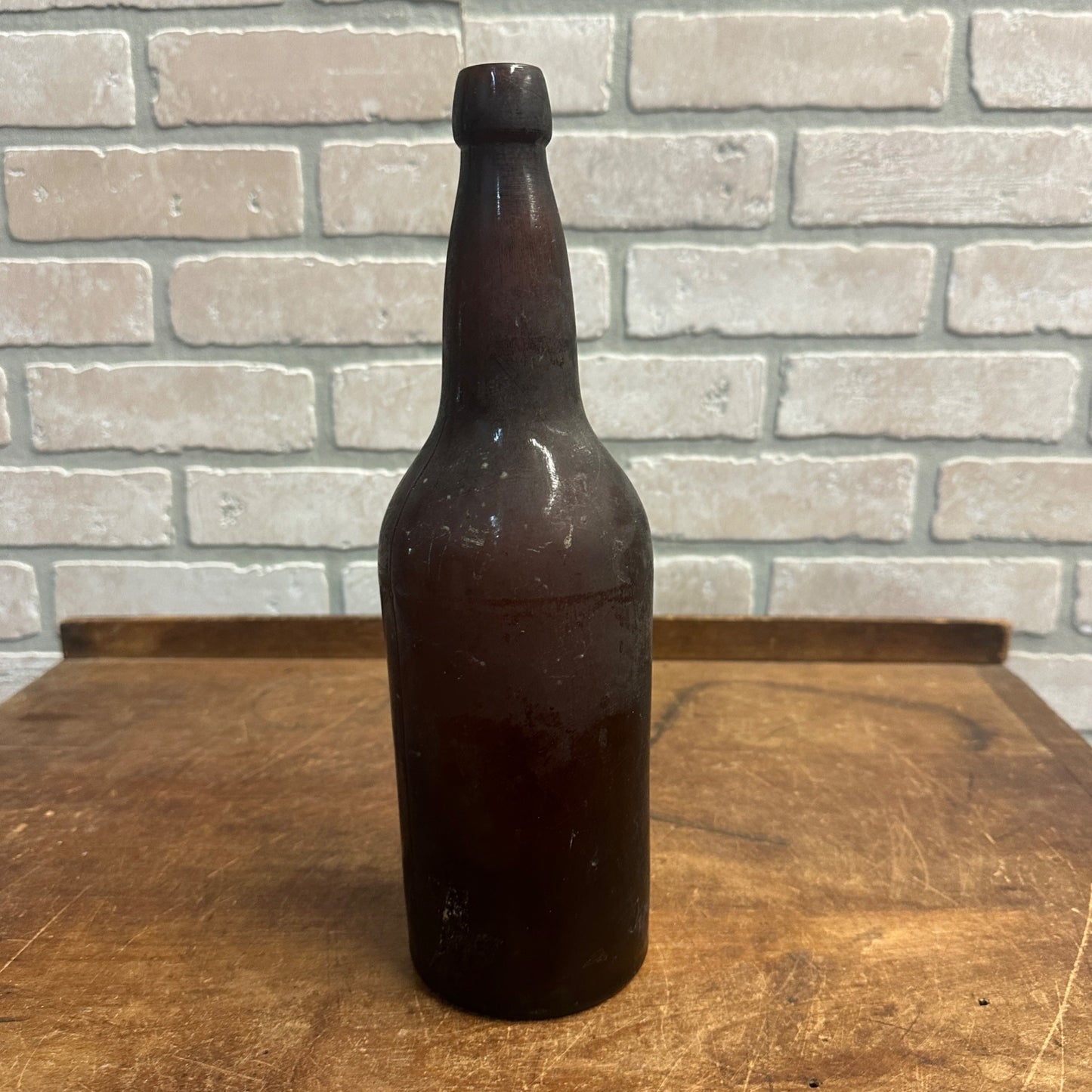 Antique 1800s SB&G Co. Streator Bottle & Glass Co. QUART Crude Blob Top Beer Blown