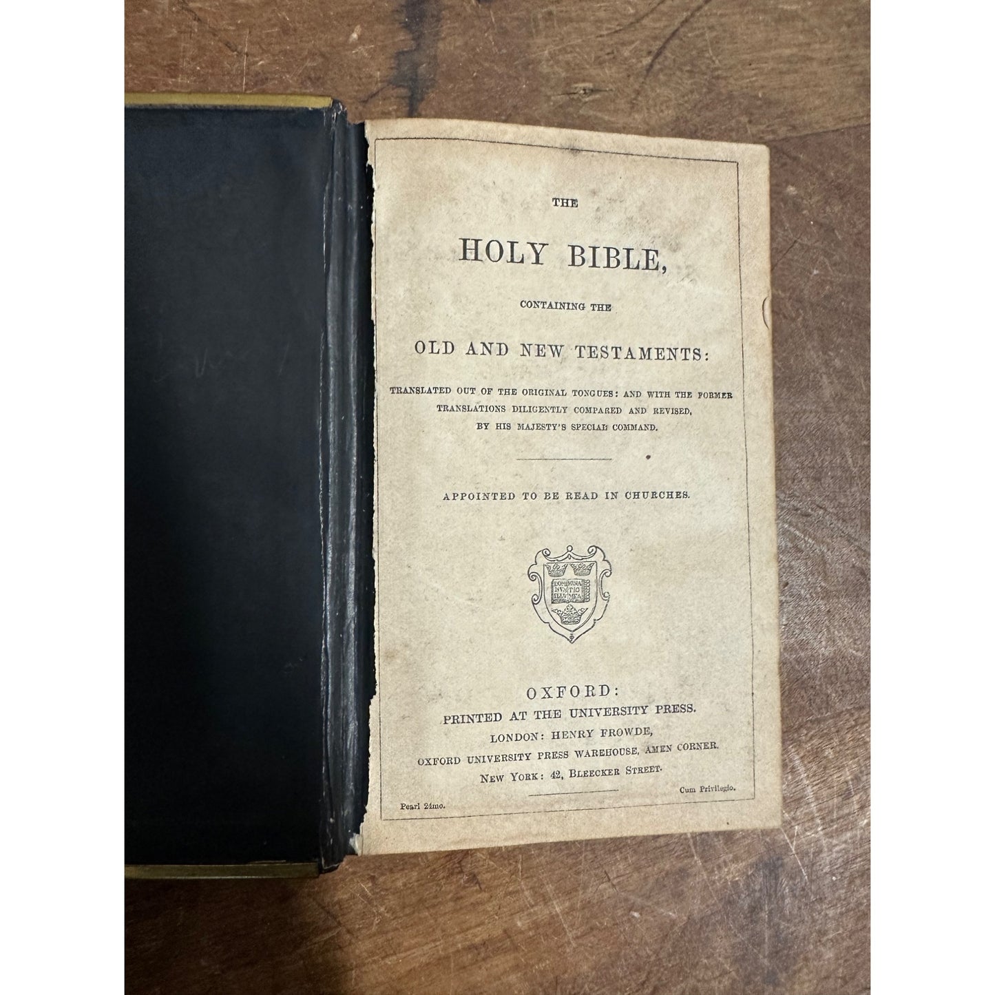 ANTIQUE 1890'S OXFORD UNIVERSITY PRESS HOLY BIBLE W/ CLASP LEATHER BOUND