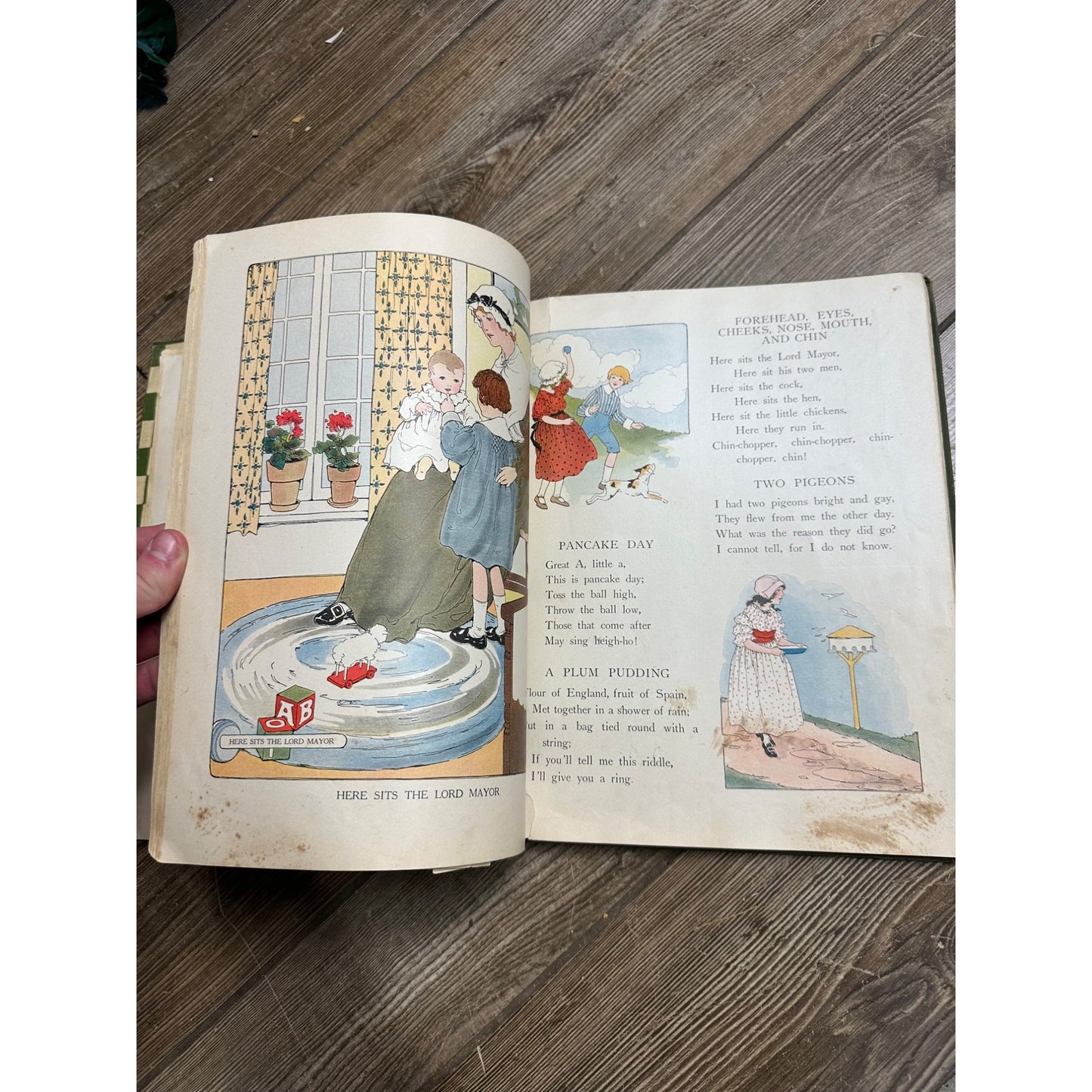 Antique 1930 "The Real Mother Goose" Children's Rhyme Book Illustrated McNally