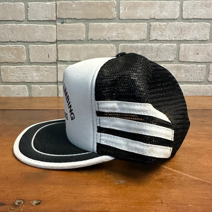 Vintage Richard's Plumbing & Heating Snapback 3-Stripe Trucker Mesh Hat Cap